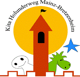 Logo Kita Holunderweg - Gespenst, Drache, Stern